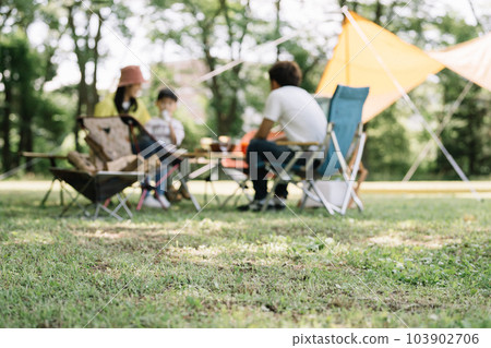 Family gathering at the camp, family image, background material Family gathering at the camp, family image, background material 103902706