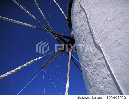 Windmills of Mykonos close-up Windmills of Mykonos close-up 103903020