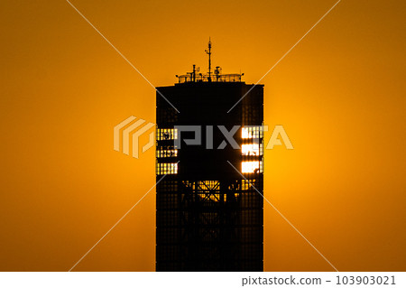 port tower and sunset port tower and sunset 103903021