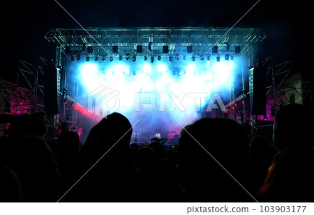 Live concert stage lights Live concert stage lights 103903177