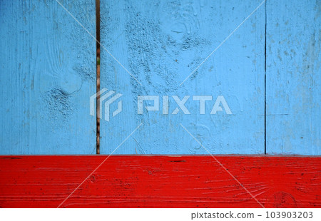 Blue and red wooden background 103903203