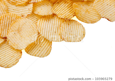 Lots of potato chips, texture Lots of potato chips, texture 103903279