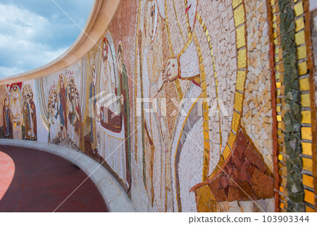 Religious christian mosaics in Ta Pinu, Malta Religious christian mosaics in Ta Pinu, Malta 103903344