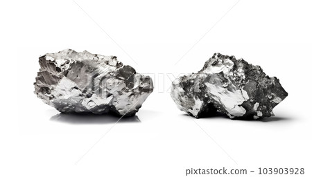 Silver stones set white background isolated closeup, iron mine nugget collection, gray metallic rock samples texture, raw metal ore pieces, group shiny grey lumps, natural mineral chunk, rough rubbles Silver stones set white background isolated closeup, iron mine nugget collection, gray metallic rock samples texture, raw metal ore pieces, group shiny grey lumps, natural mineral chunk, rough rubbles 103903928