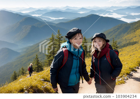 AI generated image/person/hiking 2 103904234