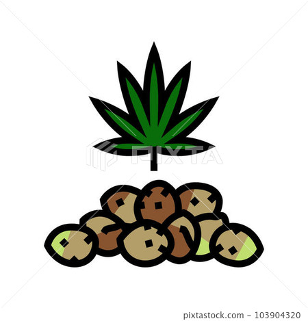 cannabis seeds color icon vector illustration cannabis seeds color icon vector illustration 103904320
