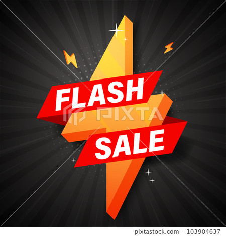 Flash sale banner template design for web or social media. 103904637