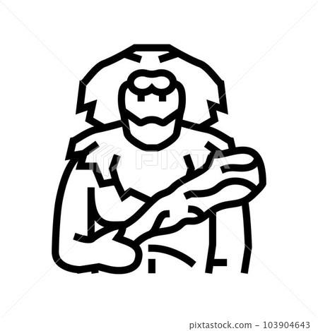 heracles greek god ancient line icon vector illustration heracles greek god ancient line icon vector illustration 103904643