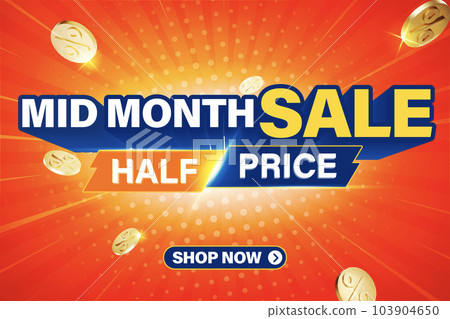 Mid mounth sale template design for web or social media. 103904650