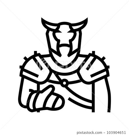 tartarus greek god ancient line icon vector illustration 103904651