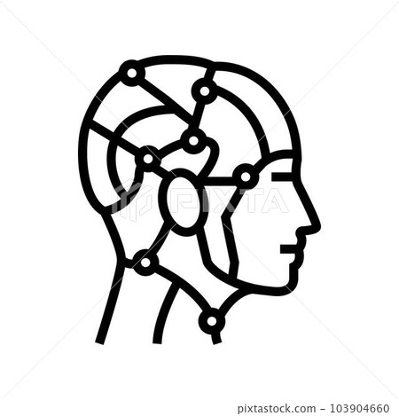 human like ai future technology line icon vector illustration human like ai future technology line icon vector illustration 103904660