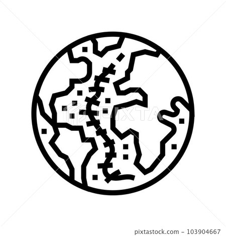 ocean floor mapped future technology line icon vector illustration ocean floor mapped future technology line icon vector illustration 103904667