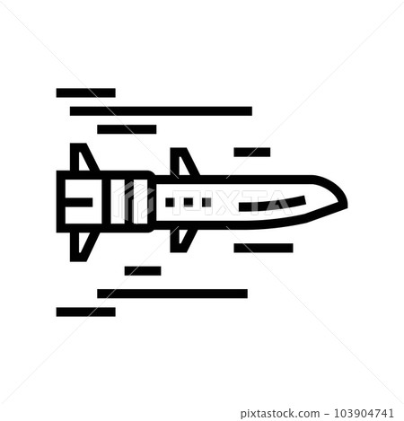 hypersonic missiles future technology line icon vector illustration hypersonic missiles future technology line icon vector illustration 103904741