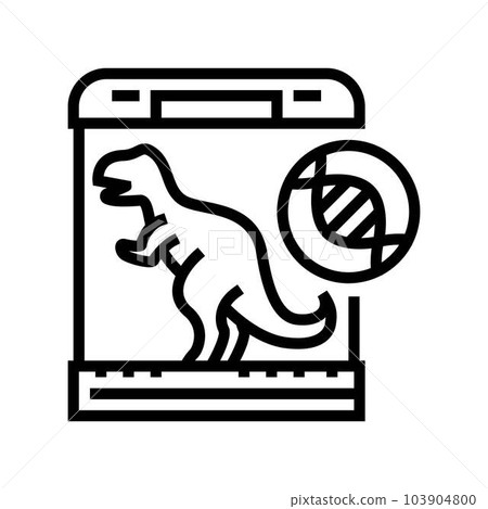 extinct species resurrected future technology line icon vector illustration extinct species resurrected future technology line icon vector illustration 103904800