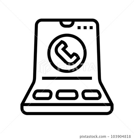 foldable electronics future technology line icon vector illustration foldable electronics future technology line icon vector illustration 103904818