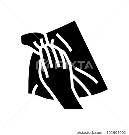 cleaning with paper towel glyph icon vector illustration cleaning with paper towel glyph icon vector illustration 103905002