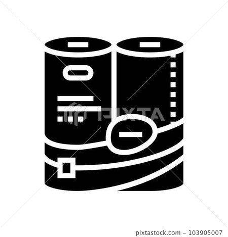 white roll paper towel glyph icon vector illustration 103905007