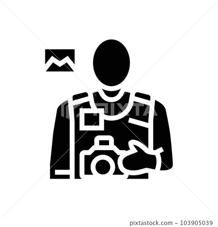 photojournalist news media glyph icon vector illustration photojournalist news media glyph icon vector illustration 103905039