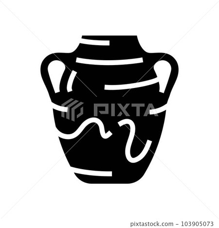 pottery human evolution glyph icon vector illustration 103905073