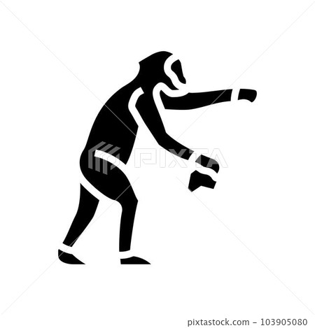 australopithecus human evolution glyph icon vector illustration australopithecus human evolution glyph icon vector illustration 103905080