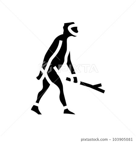 homo erectus human evolution glyph icon vector illustration homo erectus human evolution glyph icon vector illustration 103905081