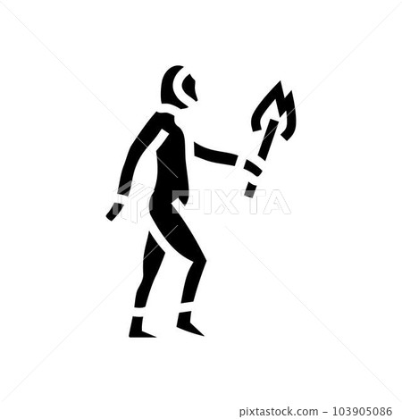 homo heidelbergensis human evolution glyph icon vector illustration homo heidelbergensis human evolution glyph icon vector illustration 103905086