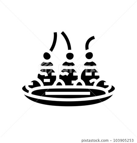 banana split sweet food glyph icon vector illustration 103905253