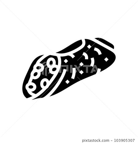 cannoli sweet food glyph icon vector illustration cannoli sweet food glyph icon vector illustration 103905307