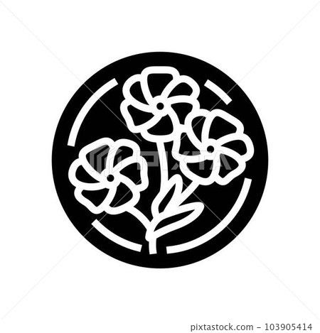 violet cosmetic plant glyph icon vector illustration 103905414