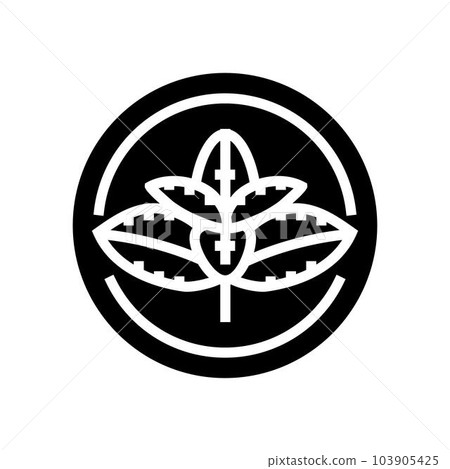 mint cosmetic plant glyph icon vector illustration 103905425