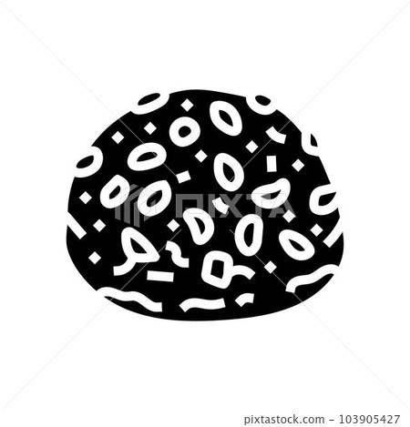 almond bun food meal glyph icon vector illustration 103905427