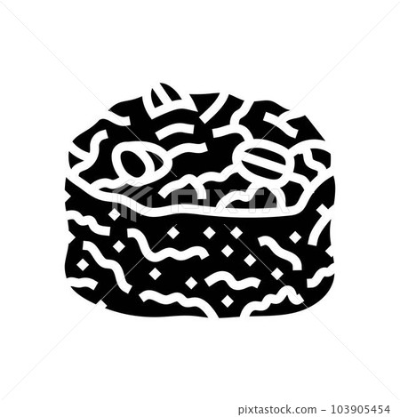 nut bun food meal glyph icon vector illustration nut bun food meal glyph icon vector illustration 103905454