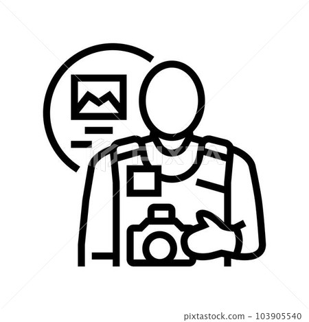 photojournalist news media line icon vector illustration photojournalist news media line icon vector illustration 103905540
