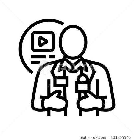 correspondent news media line icon vector illustration correspondent news media line icon vector illustration 103905542