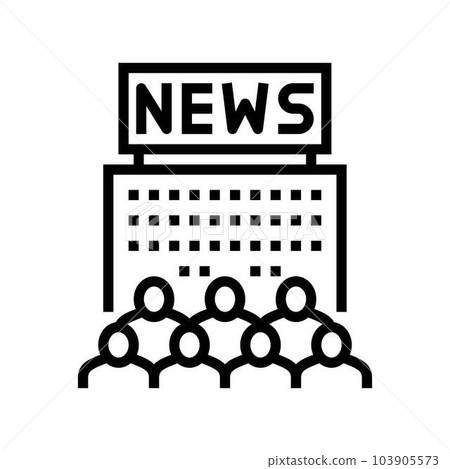 editorial news media line icon vector illustration 103905573