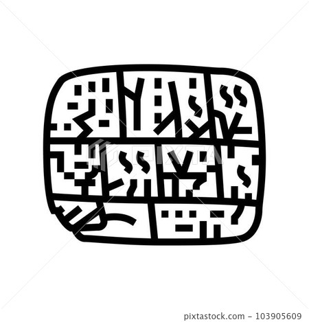 writing human evolution line icon vector illustration writing human evolution line icon vector illustration 103905609