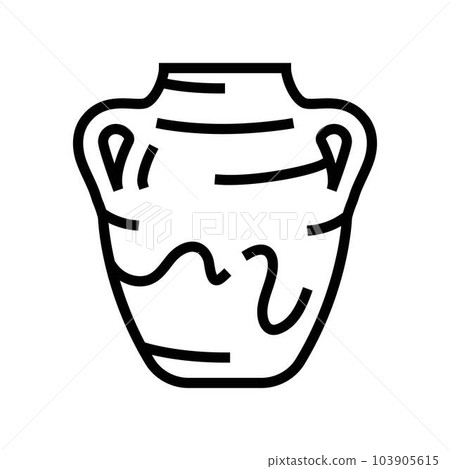 pottery human evolution line icon vector illustration pottery human evolution line icon vector illustration 103905615