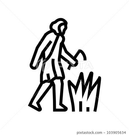 agricultural revolution human evolution line icon vector illustration agricultural revolution human evolution line icon vector illustration 103905634