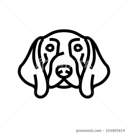 german shorthaired pointer dog puppy pet line icon vector illustration 103905654