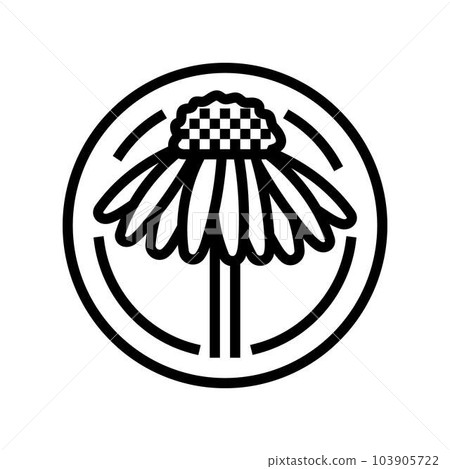 cone flower cosmetic plant line icon vector illustration 103905722