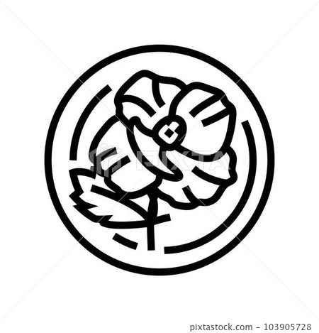 hibiscus cosmetic plant line icon vector illustration hibiscus cosmetic plant line icon vector illustration 103905728