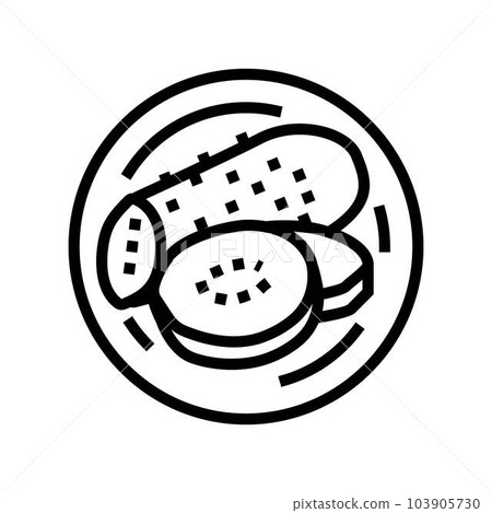 cucumber cosmetic plant line icon vector illustration 103905730