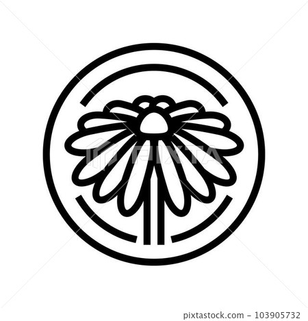 chamomile cosmetic plant line icon vector illustration 103905732