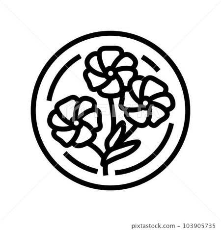 violet cosmetic plant line icon vector illustration 103905735