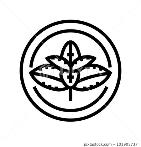 mint cosmetic plant line icon vector illustration 103905737