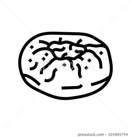 lemon bun food meal line icon vector illustration lemon bun food meal line icon vector illustration 103905754