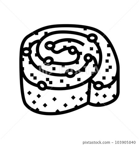 cranberry bun food meal line icon vector illustration 103905840
