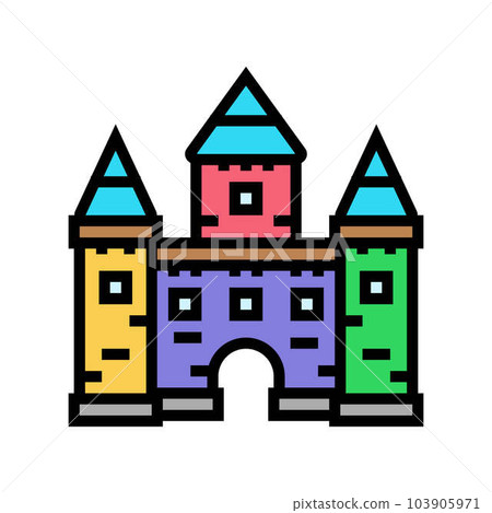 castle toy baby color icon vector illustration 103905971