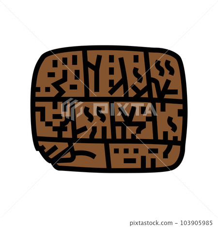 writing human evolution color icon vector illustration writing human evolution color icon vector illustration 103905985