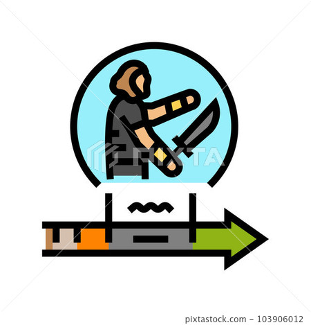 iron age human evolution color icon vector illustration iron age human evolution color icon vector illustration 103906012